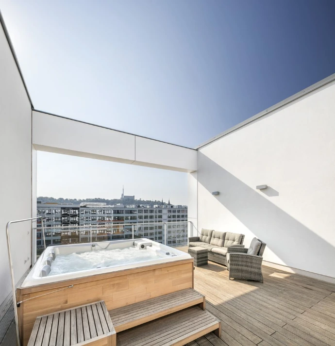 pose d'un spa axtérieur usspa