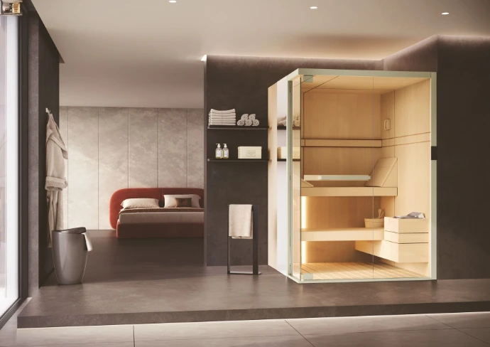 sauna intérieur traditionnel haut de gamme Novellini