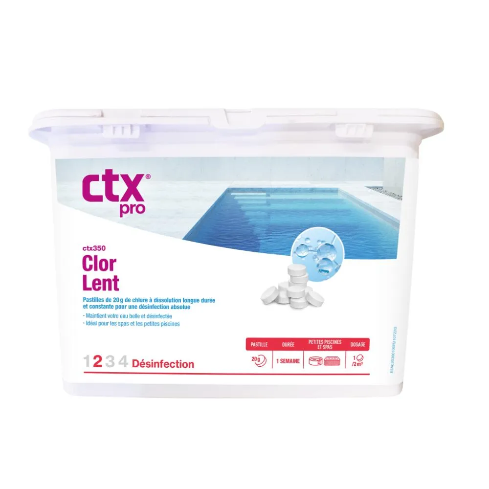 [CHLORELENTGAL1KG] Chlore lent galet 20g -1kg CTX350
